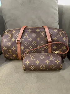Pre-owned Louis Vuitton Canvas Shoulder Bags Monogram Papillon 30 Brown Handbag Preloved w/Pouch