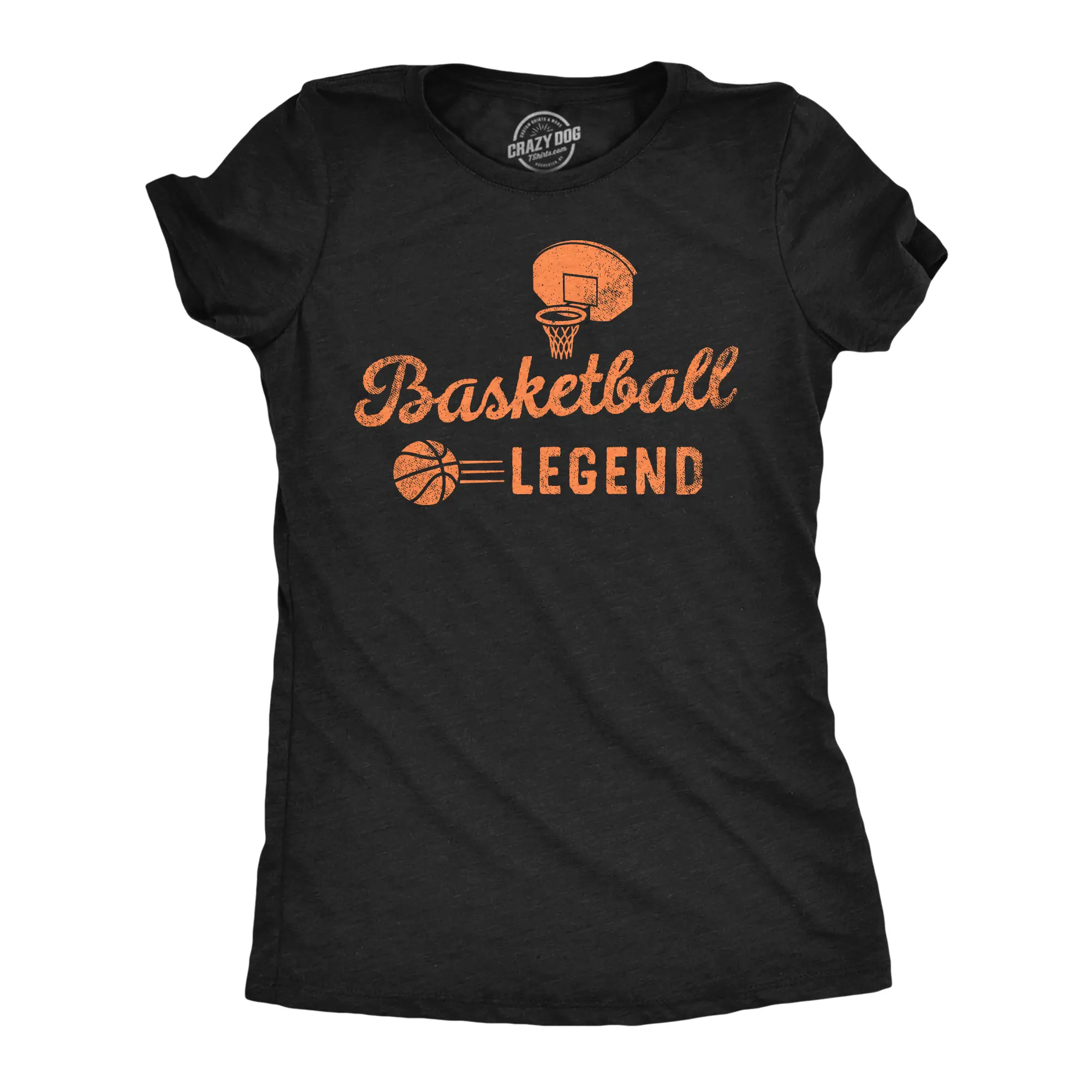 Womens Basketball Legend Funny T Shirts Sarcastic Sports Graphic Tee for Ladies Funny Womens T Shirts Cute Vintage Fashion Casual Ladies T-Shirt Gift Funny Basketball Top Women's Novelty Tees Black -
