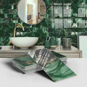 Foam Tile Stickers Peel and Stick, Waterproof Kitchen Backsplash, Instant Kitchen Makeover, Easy Install, Universal Use