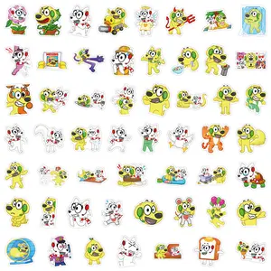 54 Pcs American Gaming Commentary Snowi & Tyler Cartoon Stickers, Luggage Water Bottle Fridge Phone Cellphone Laptop Decals, Fun Doodle Art