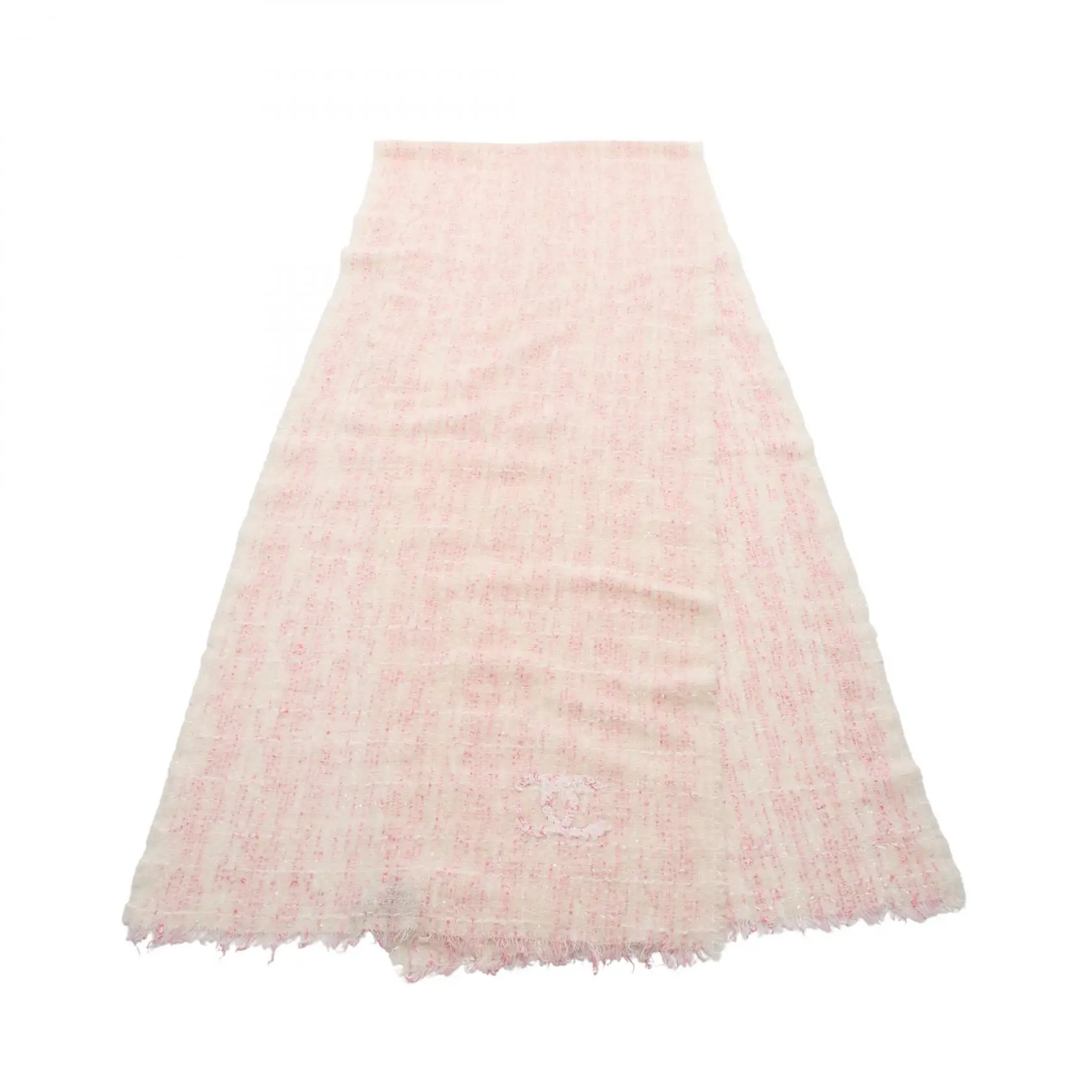 Pre-owned CHANEL Wool Small Leather Goods Nylon Cashmere Scarf
