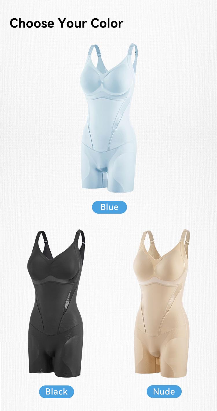 [KakaPeople Icy-Slide Bodysuit] Tummy Control Butt Liftter Faja Shapewear Ultra Thin Breathable Cooling Shapewear Bra Free Tummy Control Butt Lifter Seamless Body Shaper For Summer