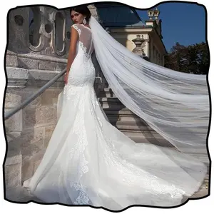 Wedding Veil Comb Cathedral Length Bridal Veils Tulle Hair Accessories 118" Long Veils for Women