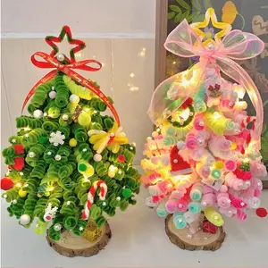 KnitAra DIY Christmas Tree Kit - Easy & Unique with Bonus LED Light