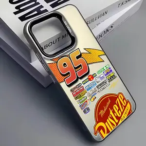 Lightning McQueen 95 Pattern Case for iPhone 17 Pro Max 17 Air 16/15/14/13/12/11 Pro Max Plus Retro High-end Shockproof Drop Screen Protection Cute Durable PC Smartphone Cover