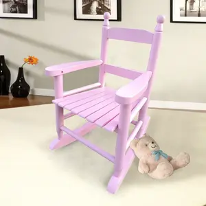 Kids Rocking Chair Light Pink - Durable Indoor/Outdoor Toddler Chair - Children's Nursery or Playroom Rocker