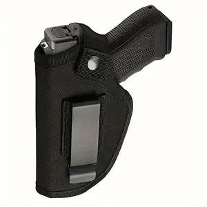 Unisex Concealment snap closure carryHandgun Holster - 380 Caliber, 9mm Universal Right/Left Carry Holster with Secure Fit, IWB/OWB Belt Clip, Fits 23,26,27,42 and Similar Models for Hunting & Outdoor Recreation