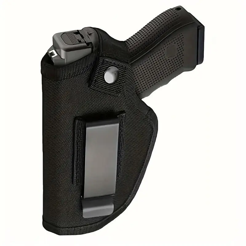 Unisex Concealment snap closure carryHandgun Holster - 380 Caliber, 9mm Universal Right/Left Carry Holster with Secure Fit, IWB/OWB Belt Clip, Fits 23,26,27,42 and Similar Models for Hunting & Outdoor Recreation