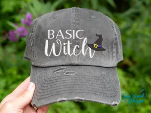 Basic Witch Hat | Halloween Hat | Halloween Hats for Women | Custom Baseball Cap, High Ponytail Hat or Trucker Hat | Halloween Accessories