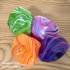 Marble Swirl Stretchy Cube Squeeze Toy, Slow Rebound Soft Tpr, Stress Relief for Anxiety, Sensory Play, Party Favors