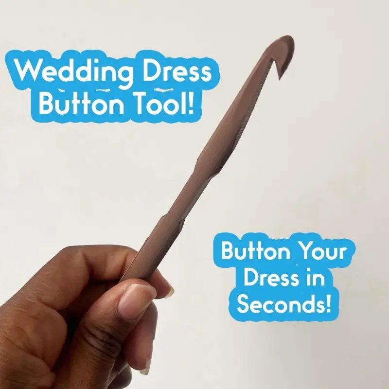 Wedding Dress Button Hook Dress Hack