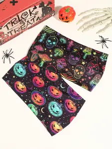 2pcs Black Halloween Skull Pattern Witch Spider Pumpkin Headband-Fashion Headwear Non-slip Knotted Hairband Hairstyle Accessories, Colored Halloween Headband for Ladies-Suitable for Carnival Party Ladies Dress Up Headwear