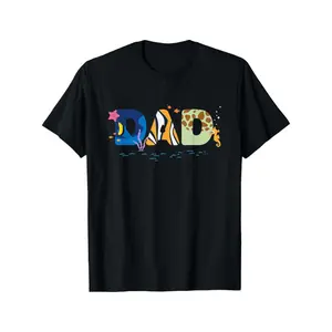 Finding Nemo Themed T-Shirt For Father's Day With Single-Sided Print Round Neck And Short Sleeves Made Of Pure Cotton