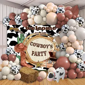 Cowboy Theme Balloon Arch Kit, 91pcs/set Farm Themed Balloon Set, Balloon Garland Arch Kit for Birthday Party, Outdoor Decoration Party, Balloon Decorations, Balloon Party Supplies
