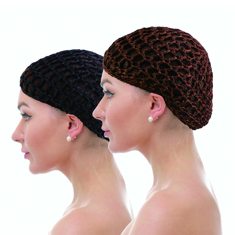 2pcs Hair Nets Cap Sleeping Hairnet Snoods Wrap Bonnets Long Straight Curly Wig Head Protector Black Mesh Wrapping Crochet Wave Hats summerwins