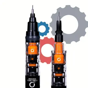 Mechanical Pencil Set, 2 Counts/set Black Comfort Grip Retractable Mechanical Pencil, Erasable 0.5mm Hb Lead Pencil, Mechanical Drawing Pencils, Art Drafting Pencils, Office Stationery & Supplies