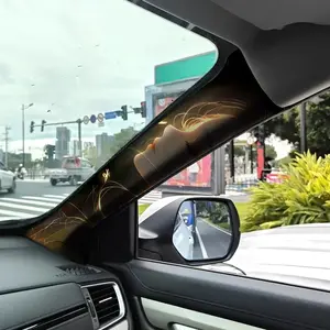 Jdm Car Interior Decor A-Pillar Modification Kit, Butterfly Beauty Pattern Self-Adhesive Elastic Sticker Set, Universal Upgrade