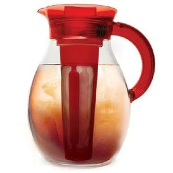 Epoca PTBRE-3710 Steel Fruit Iced Tea Brewer, Red Kitchen Teapot for Tea & Coffeeware Use