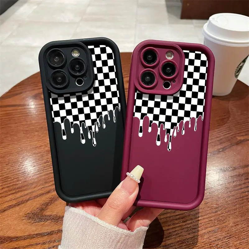Checkered Pattern Phone Case, Soft Silicone, Fully Protected and Shockproof For iPhone 17 16 15 14 13 12 11 Pro Max Plus Air XSMAX Mini 16E 17E Protection - TikTok Shop Checkered Pattern Phone Case, Soft Silicone, Fully Protected and Shockproof For iPhone 17 16 15 14 13 12 11 Pro Max Plus Air XSMAX Mini 16E 17E Protection - TikTok Shop