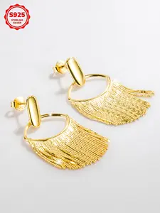 Elegant S925 Silver Long Dangle Earrings Set, Minimalist Design, Perfect for Daily Wear & Special Occasions, High-Quality Jewelry Gift