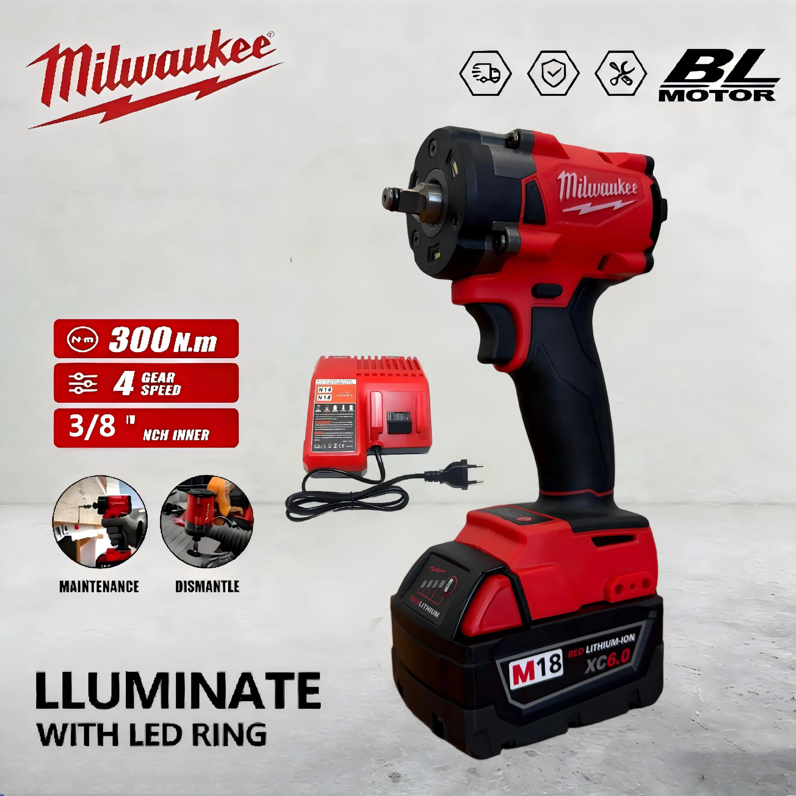 Milwaukee 3/8" Cordless Impact Wrench Kit #MilwaukeeTools #ImpactWrench | For Auto Repair & Small Space Work Milwaukee 3/8" Cordless Impact Wrench Kit #MilwaukeeTools #ImpactWrench | For Auto Repair & Small Space Work