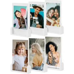 Small Polaroid Picture Frame, 2x3 Instax Frame for  Instax Mini Film, Cute Mini Polaroid Frames for Wallet Sized Little Photos, Instant Film Desktop Display Holder, 6 Pack
