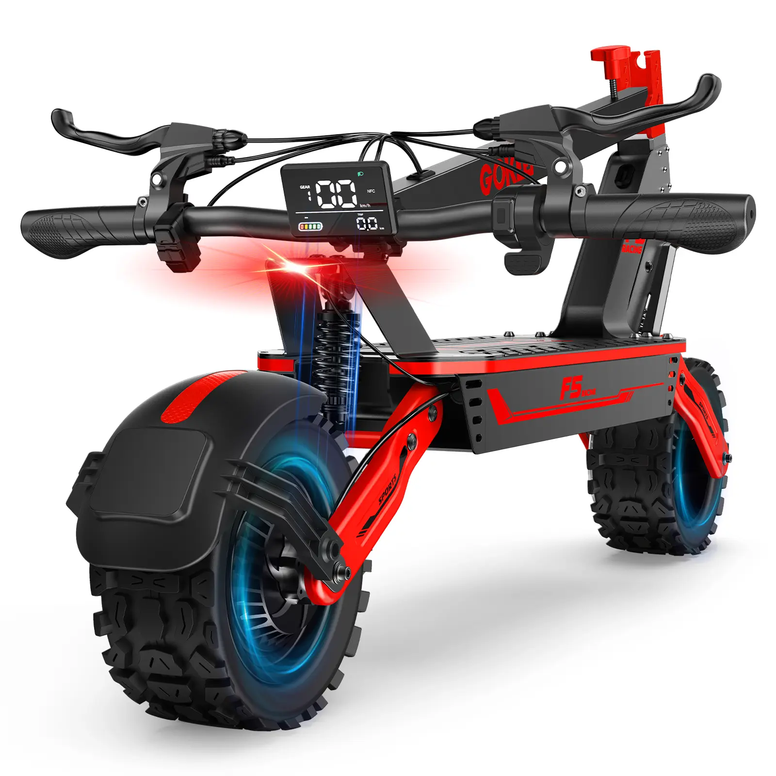 Folding Adult Electric Scooter (Folding Escooter, Foldable Ebike) - 1000W Motor, 1040Wh Battery, 11-Inch Anti-Slip Self-Sealing Off-Road Tires, Dual Suspension, 43-Mi Range, 34 MPH Top Speed, Multifunctional Sport Utility Fast Commuter for Outdoor Fitness