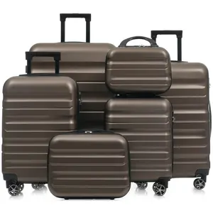 Luggage Sets 6 Piece, Hardshell Suitcase with TSA Lock & Silent Spinner Wheels, Lightweight Hardside Travel Suitcase Set for International Trips, 12/14/16/20/24/28 Inch