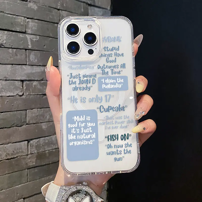Magnetic Cellphone Casing - TPU Shockproof Silicone Cover with JJ Maybank Quotes Aesthetic Print, Lightweight, Scratch-Resistance, Waterproof Tech Accessory for iPhone 17,16 Pro Max,15 Plus,14 Plus,14,13,12,11,XS,XR, Handheld Devices, Accessories