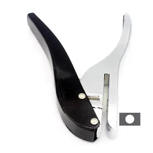 Metal  Hand-held 2/5 inch 10mm Round Heavy Duty Single Circle Hole Punch for ID Cards PVC Cards Badge Photos
