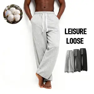 pants men sweatpants Men's Solid Thermal Lined Drawstring WaistPants,Casual Comfy Loose Fitting Trousers for Fall &Winter, Men's Bottoms for Daily Wear, Relaxed Fit, fleece sweatpants，school season