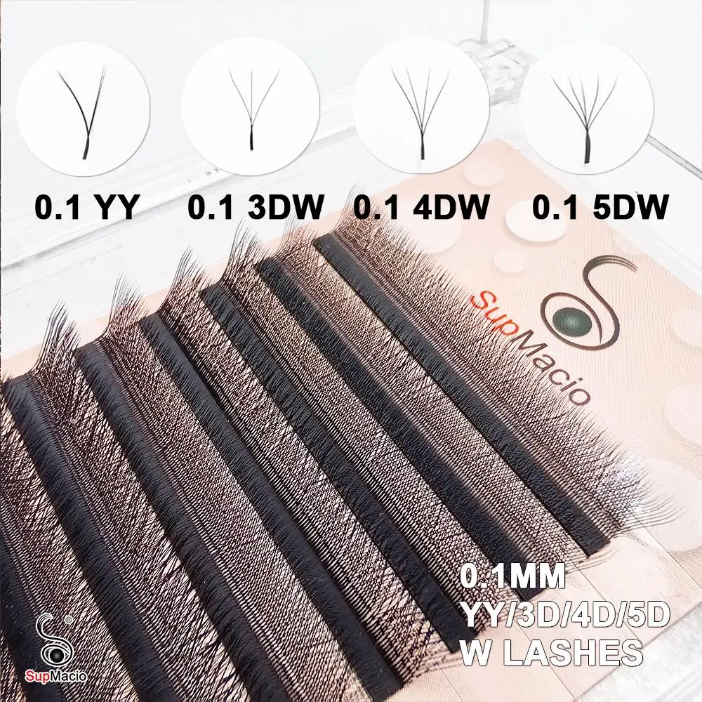 SUPMACIO 0.10mm 2d/3d/4d/5d W Eyelashes Extensions YY Lashes 0,10mm Premade Volume Fans ресницы для наращиван 2026 New