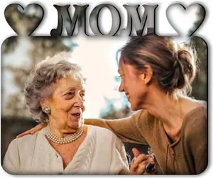 Customizable Blank Mom Sublimation Picture Frame - Modern Minimalist Photo Display Decor, Gifting Memory Accessory