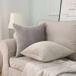 Cozy Up Your Space: Soft Flannel Square Pillow Covers (Set of 2) - 18x18 Inch Decorative Throw Covers