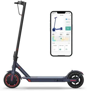 Electric Scooter 350W, 19mph & 21 Miles Range, 8.5" Tires, Dual Braking System, App Control, Portable Folding E-Scooter for Adults a ovo pro scooter Switch Riding Mode Headlight Versatile Handlebars