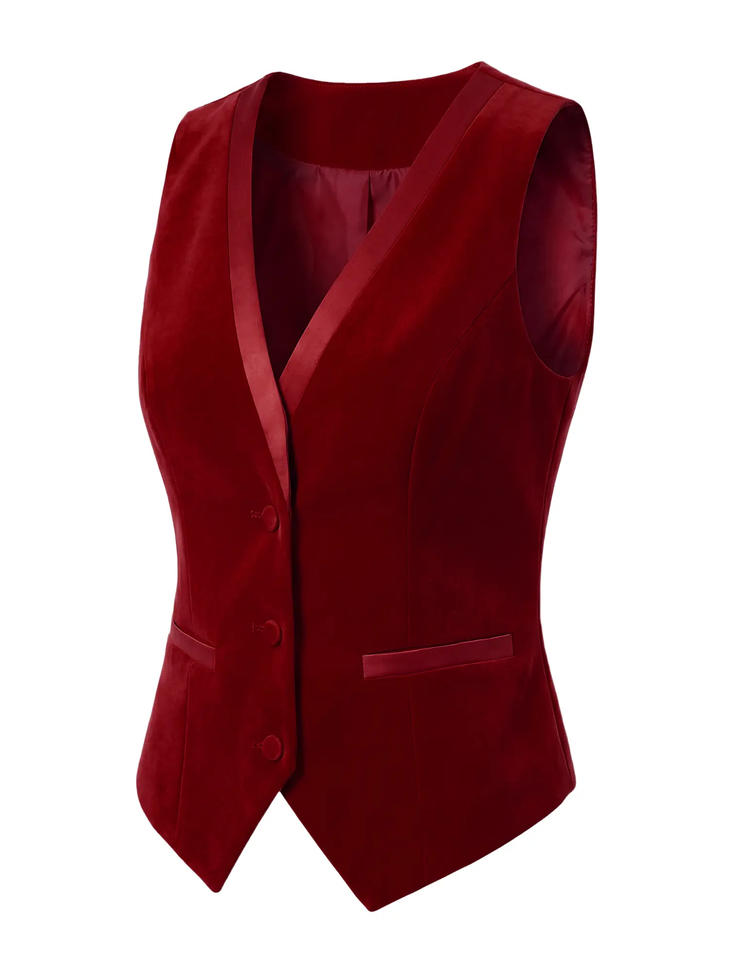 INSPIRE CHIC Velvet Suit Waistcoat Retro Sleeveless Steampunk Blazer Dressy Vest