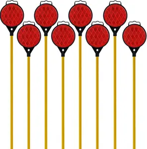 Driveway Reflectors, Reflective Driveway Markers, 2-Way reflector, Snow Markers for Driveway 43 Inch Fiberglass Rod (Pack of 8)