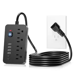 10-in-1 Power Strip Surge Protector, 4 AC Outlets & 6 USB Ports (Include 2 USB-C) Charging Station, Electrical Sockets & Accessories Protection, Multiple Outlets, USB Charging Hub