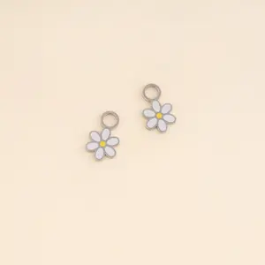 Daisy Huggie Hoop Charms