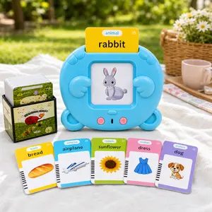 Bilingual Talking Flash Cards for Toddlers Ages 2-6, 224 Sight Words in English, Montessori Preschool Learning Toy, Screen-Free Speech Therapy Cards, Autism Sensory Educational Toy, Rechargeable Pocket Reader Gift for Boys Girls Kids