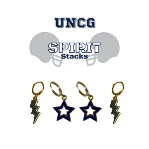 University of North Carolina at Greensboro Spirit Earring Stack For Spartans Game Day