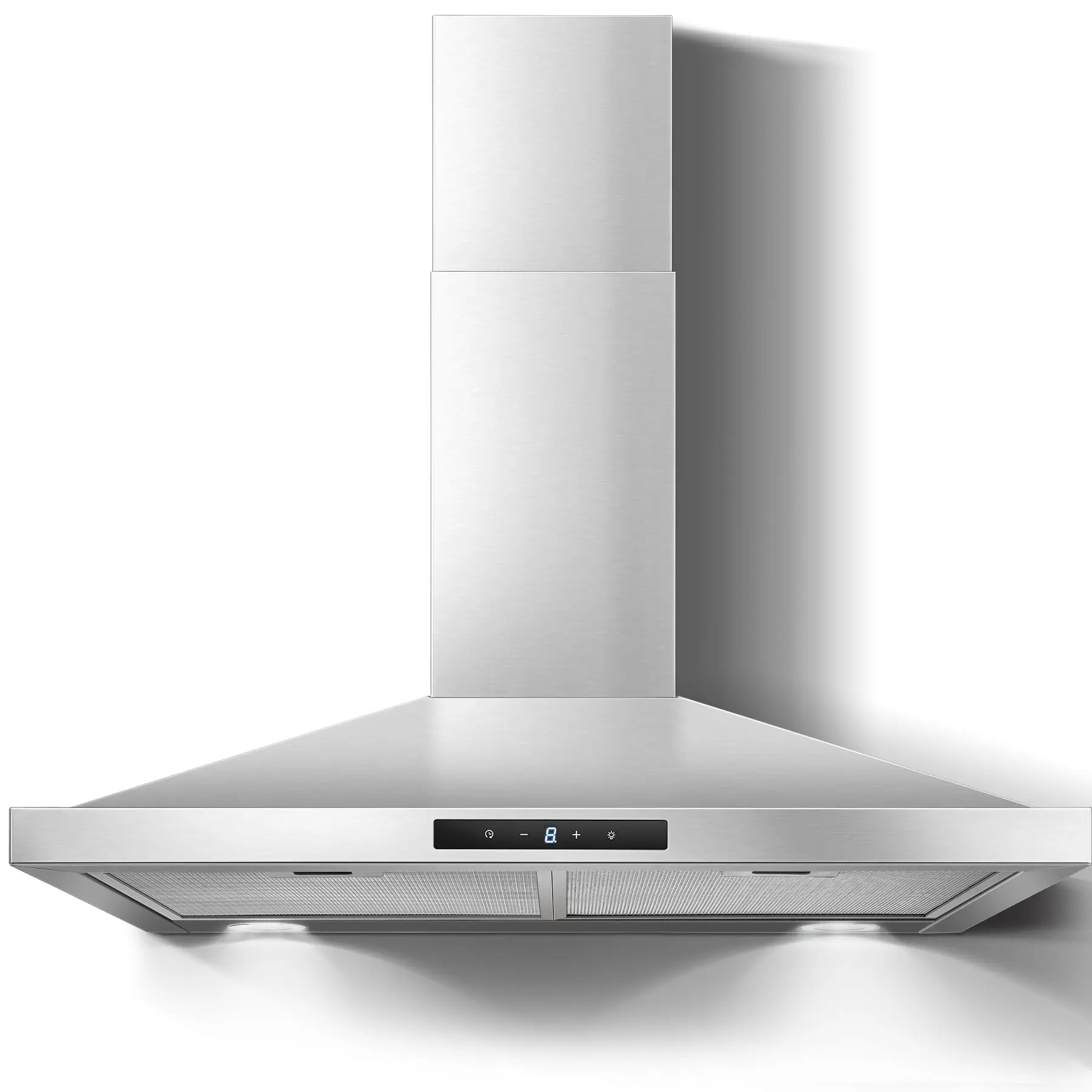 Range Hood 24/30 inch Gesture Control Wall Mount Kitchen Hood Ducted/Ductless Convertible, Vent Hood w/ 3 Speeds Touch Control 5-Layer Mesh Filters LED Lights ZMS-1775TS Adjustable Delayed Shutdown