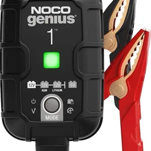 NOCO GENIUS1 1A Smart Battery Charger & Maintainer for 6V/12V Cars, Motorcycles, ATVs & More
