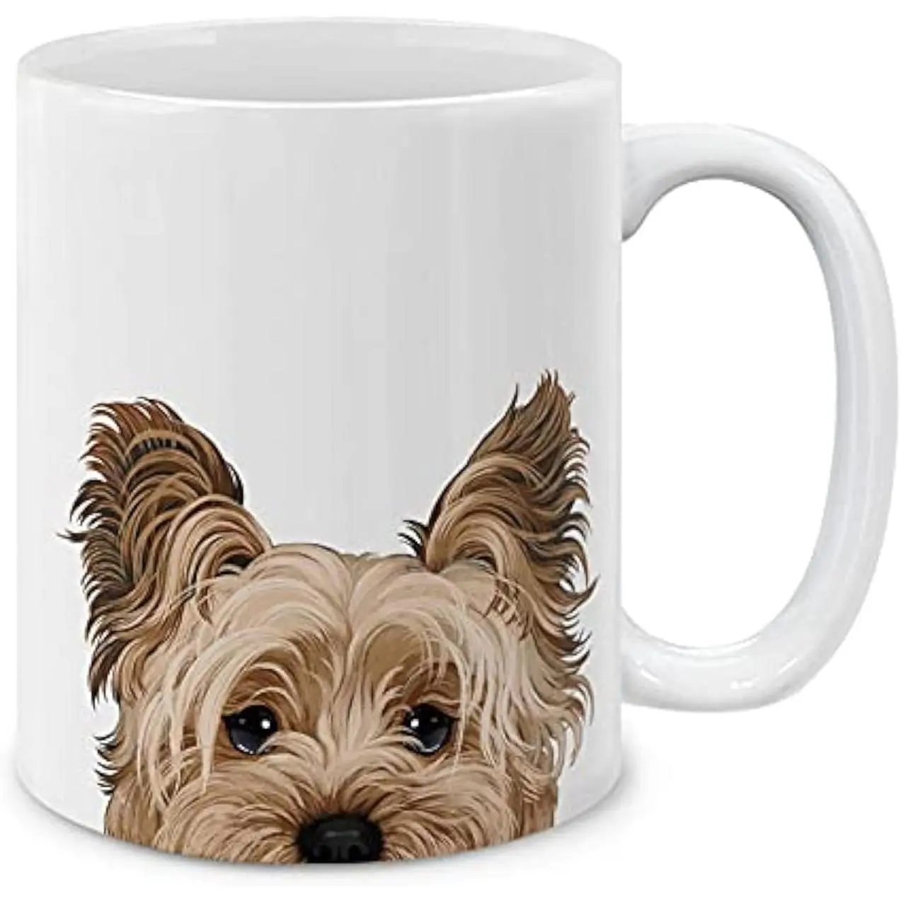 11 oz Printed Yorkshire Terrier Ceramic Coffee Mug - Kitchen Drinkware for Daily Drink Use, Cup, Synthetic