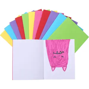 12 Pack Blank Books for Write Stories, Mini Notebooks Bulk Small Unlined Journals for Drawing, Sketching, 24 Sheets/48 Pages (Colorful Covers, 4.3 x 5.6 In)