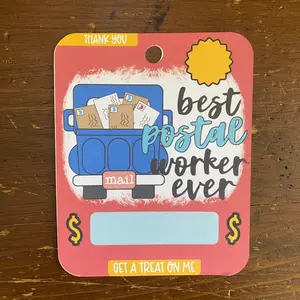 Best Postal Worker Ever - USPS Money Card | | Cash Card | Gift Card Holder