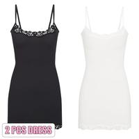2pcs Dress(Black/White)