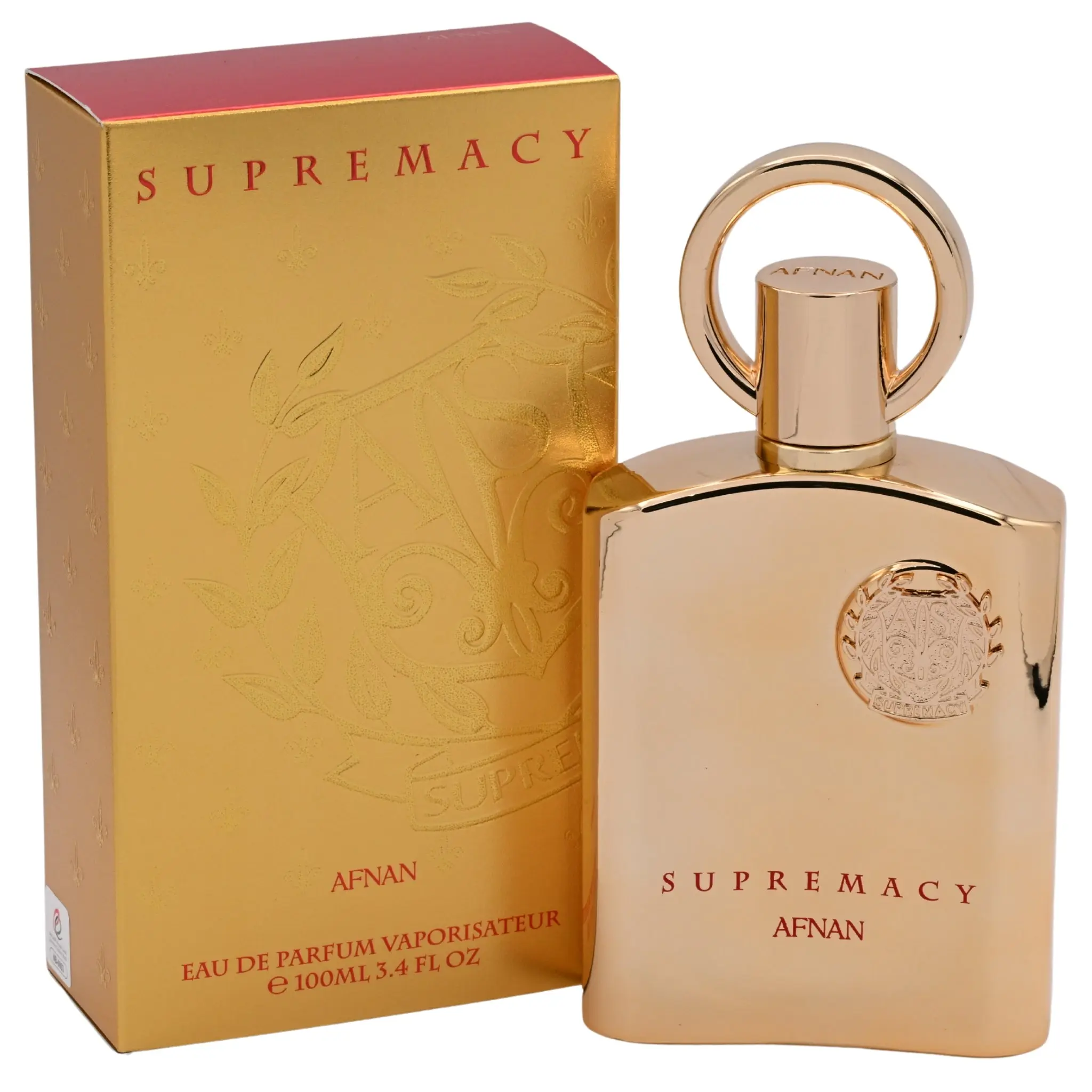 Afnan Supremacy Gold Unisex EDP - 3.4 fl oz Amber Floral Perfume, High Sillage Long-Lasting Floral Oriental Blend Fragrance with Violet, Peach Notes, New Boxed, Floral Oriental Fragrance