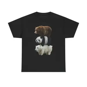 Plus-size T-shirt, unisex, Bears Realistic T-shirt, Animal Shirt