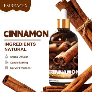 100ML Cinnamon Essential Oils, Aromatherapy Plant-Based Body Massage Oil, Alcohol-Free Long-Lasting Scent, Humidifier Diffuser, Home Decor, Office Supplies, Wellness